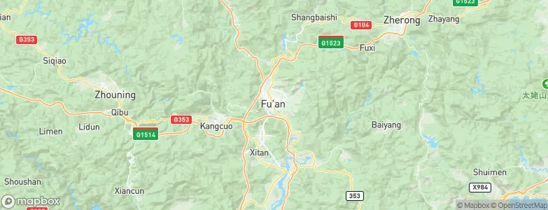 Fu’an, China Map