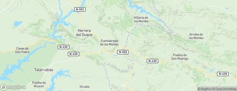 Fuenlabrada de los Montes, Spain Map