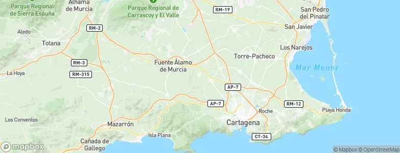 Fuente-Álamo de Murcia, Spain Map