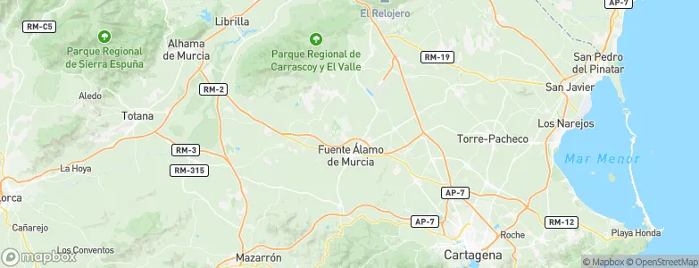 Fuente Álamo de Murcia, Spain Map