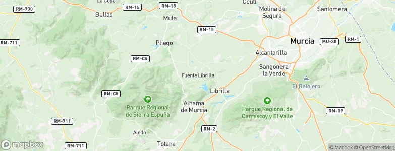 Fuente Librilla, Spain Map