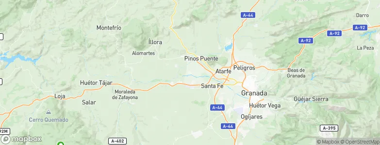Fuente Vaqueros, Spain Map