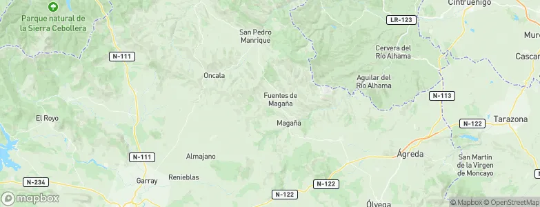 Fuentes de Magaña, Spain Map