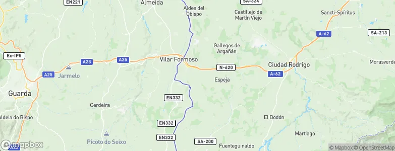 Fuentes de Oñoro, Spain Map