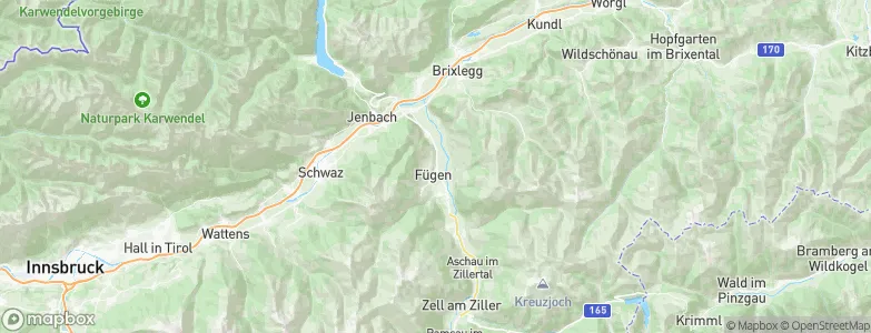 Fügen, Austria Map
