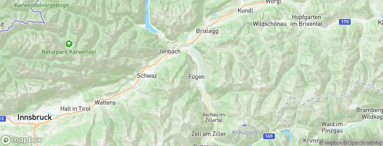Fügenberg, Austria Map