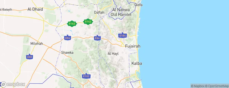 Fujairah Emirate, United Arab Emirates Map