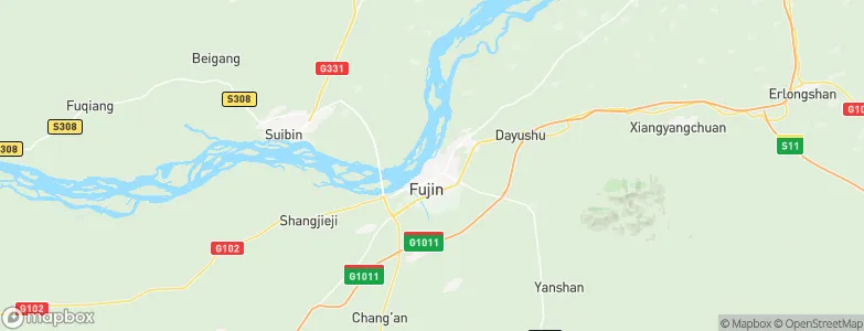 Fujin, China Map