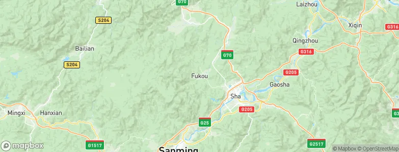Fukou, China Map
