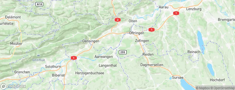 Fulenbach, Switzerland Map
