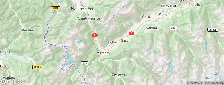 Fully, Switzerland Map