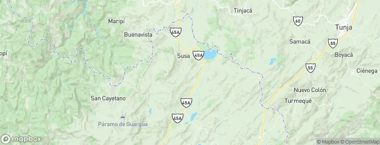 Fúquene, Colombia Map