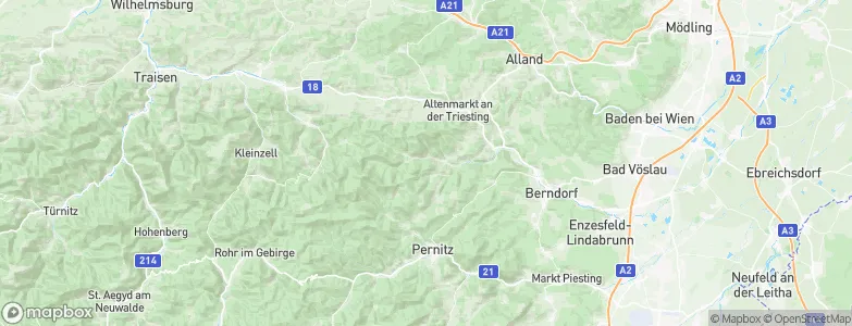 Furth an der Triesting, Austria Map