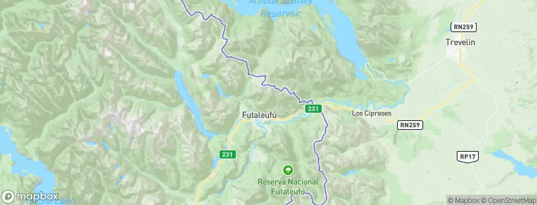 Futaleufú, Chile Map