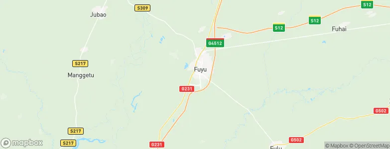 Fuyu, China Map