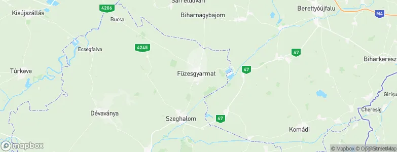 Füzesgyarmat, Hungary Map