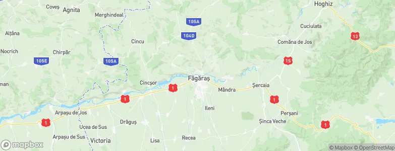 Făgăraș, Romania Map