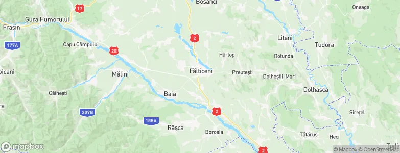 Fălticeni, Romania Map