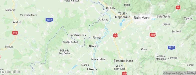 Fărcaşa, Romania Map
