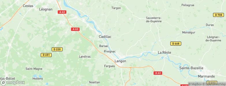 Gabarnac, France Map