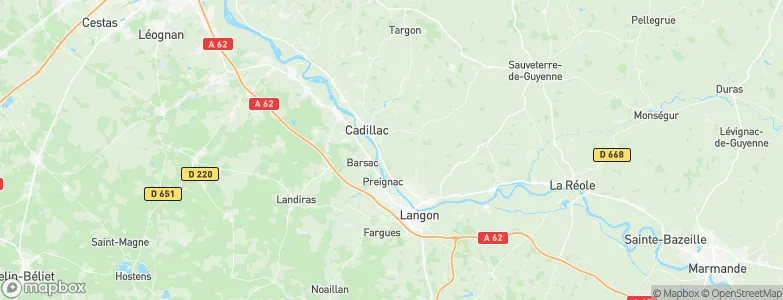 Gabarnac, France Map