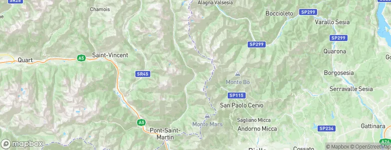 Gaby, Italy Map