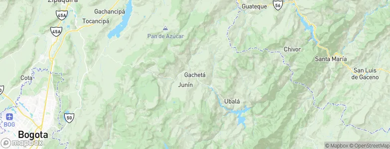 Gachetá, Colombia Map