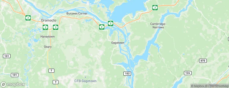 Gagetown, Canada Map