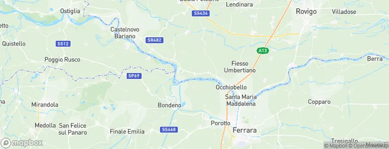 Gaiba, Italy Map
