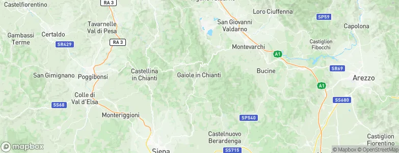Gaiole in Chianti, Italy Map