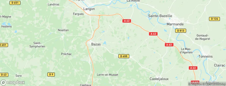 Gajac, France Map