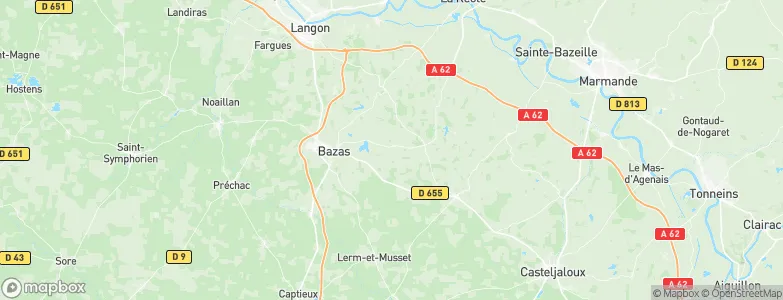 Gajac, France Map