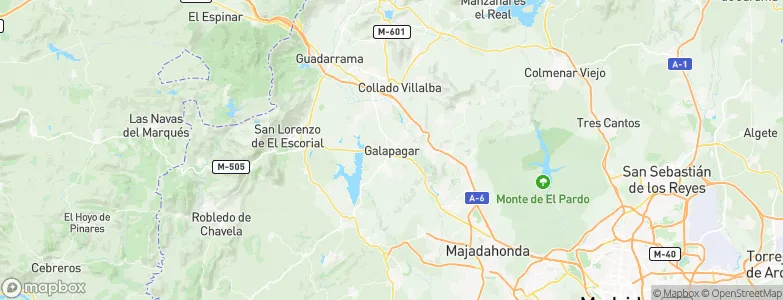 Galapagar, Spain Map