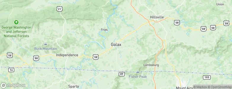 Galax, United States Map