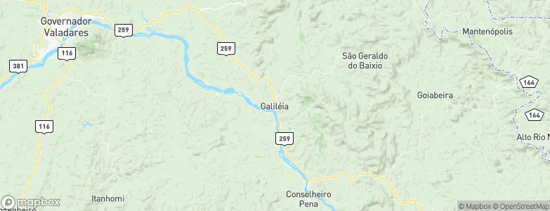 Galiléia, Brazil Map