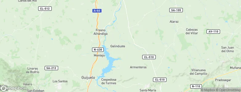 Galinduste, Spain Map