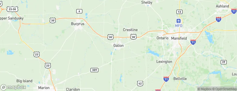 Galion, United States Map