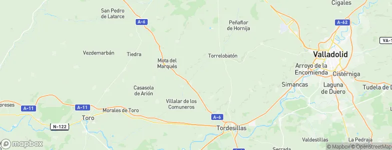Gallegos de Hornija, Spain Map
