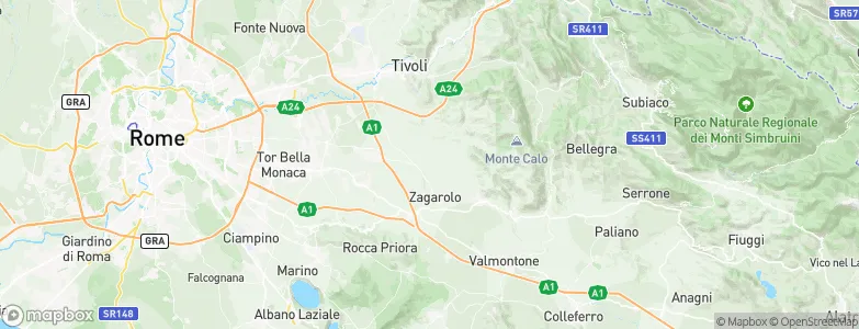 Gallicano nel Lazio, Italy Map