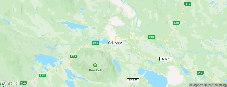 Gällivare, Sweden Map