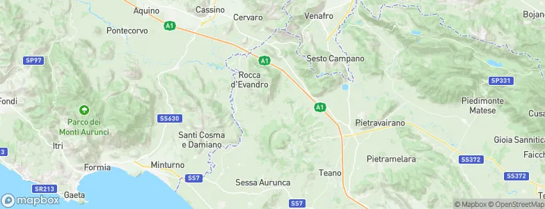 Galluccio, Italy Map