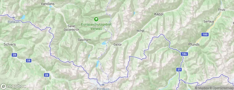 Galtür, Austria Map