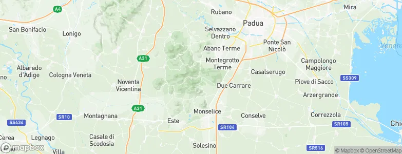 Galzignano, Italy Map