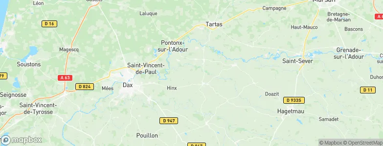 Gamarde-les-Bains, France Map