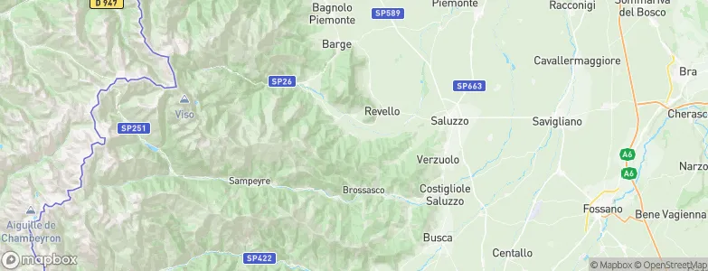 Gambasca, Italy Map