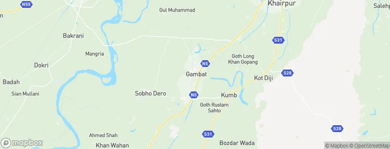Gambat, Pakistan Map