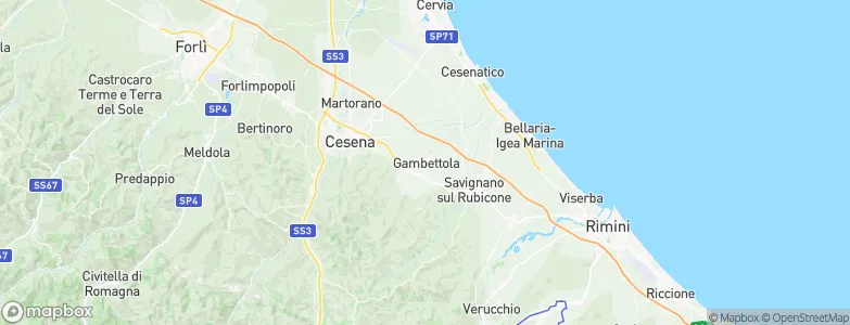 Gambettola, Italy Map