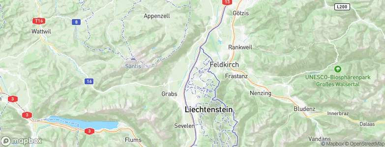 Gamprin, Liechtenstein Map
