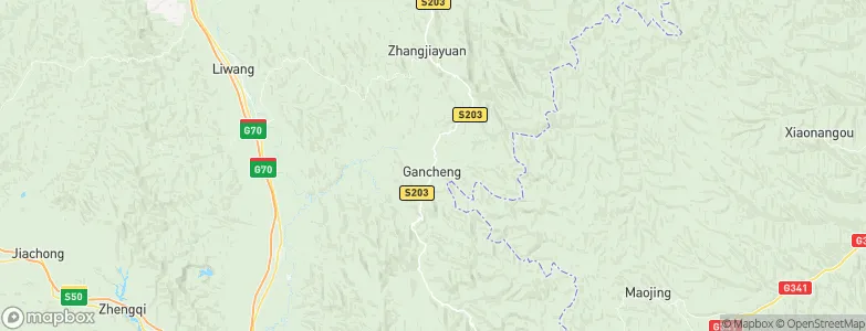 Gancheng, China Map