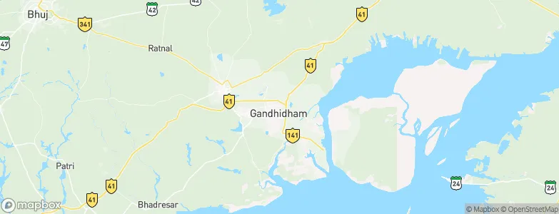 Gāndhīdhām, India Map